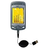 Retractable USB Cable for the Verizon XV6800 with Power Hot Sync and Charge capabilities - Gomadic Brand w/ TipExchange Technology