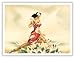 Wahine in Red with Outrigger Canoe, c.1930s by Gill - Vintage Hawaiian Art Poster Print - 9