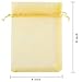 Akstore 100PCS 4x6inch (10x15cm) Drawstring Organza Jewelry Favor Pouches Wedding Party Festival Gift Bags Candy Bags (Golden)