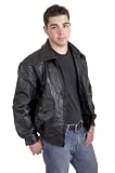 Oscar Armanno Men's Stone Leather Bomber Jacket
