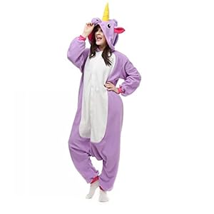 UBeauty Unisex-adult Kigurumi Onesie Unicorn Pajamas (XL, Purple)