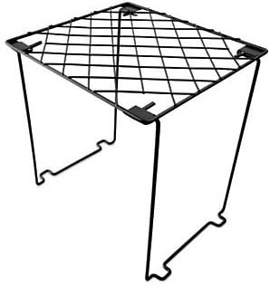 Locker Shelf (Choice of 4 Colors) Adjustable and Stackable for School, Gym, Work Organization (Black)