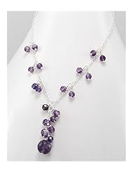 Semi GemStone Beads Necklace In 92.5 Sterling Silver