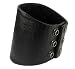 Oil Tanned Genuine Leather Wristband Black Punk Biker