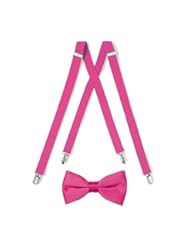 Apparel: Hot Pink Suspender & Bow Tie Set (Kids)