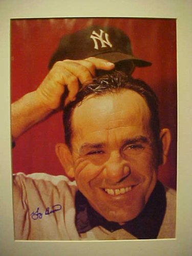 Yogi Berra New York Yankees Autographed 12 x 15 Professionally Matted Color Photo With A Personally Obtained Autograph Directly From The Player
