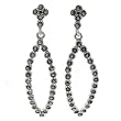 Sterling Silver Marcasite Hoop Earrings