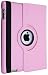 Cimo Smart Series 360 Degrees Rotating Vegan Leather Case for the new Apple iPad, 3rd Generation and iPad 2 (Pink)