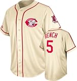 Johnny Bench Cincinnati Reds Natural Cooperstown Tradition Jersey