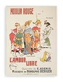ポスター ジョー ブリッジ Moulin Rouge-L’Amour Libre 額装済 アルミベーシックフレーム(ゴールド) ジョー スミ