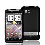 Black Rubberized Snap-On Hard Skin Case Cover for HTC Verizon Thunderbolt / ....