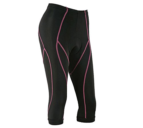 Xcellent Global Women's Cycling Shorts 3D Gel Padded Breathable Bicycle Pants Cycling Knickers Cycling Tights, Black FS027XXL