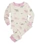 Hatley Girls 2-6x P.J. Set - Pink Elephants All Over,Cloud Cr�me,3T