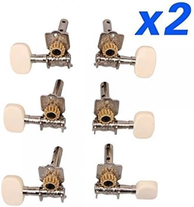 One Set Classical Guitar String Tuning Peg Tuner Machine Head &amp; Ferrule (6r + 6l)