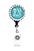 Retractable Badge Reel - RN Blue with Swarovski Rhinestones - Personalized Name - Badge Holder