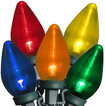 Classic Christmas Lights 25 LED C7 Multi-Color String Lights (14 ft Long)
