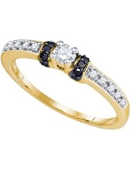 0.27CTW BLACK DIAMOND FASHION RING