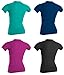 O'Neill Wetsuits UV Sun Protection Womens Basic Skins Short Sleeve Crew Sun Shirt Rash Guard, Light Aqua, X-Large