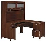 L-Desk and Hutch Set - Tuxedo Collection - Bush Office Furniture - TUX-DH-H ....