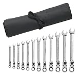Gear Wrench 85698R 12Piece XL Lock Flex Ratcheting Comb Wrench Set-Metric Roll