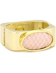 Ted Rossi Python Oval Pink Hinge Bracelet