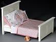 1:24 Miniature Pink Mint Quilt by Lindee's Little Linens