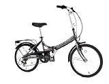 Raleigh Stash Unisex Folding Bike - Silver, 20 Inch