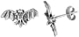 Tiny Sterling Silver Bat Stud Earrings
