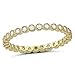 Yellow Gold Tone Sterling Silver Simulated Diamond Stackable Eternity Ring (Size 4 - 9)
