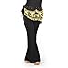 BellyLady Belly Dance Hip Scarf, Gold Coins Belly Dance Costume Skirt Wrap Belt