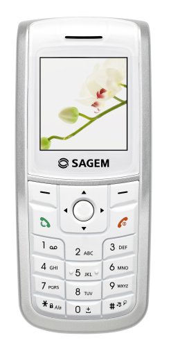 Sagem - my212x - Téléphone portable monobloc bibande - GPRS - Mains libres - Sonneries polyphoniques - Blanc / argent