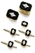 Solid 14K Gold Onyx w/Diamond Inlay Cufflinks, Tie Tac and Stud Set