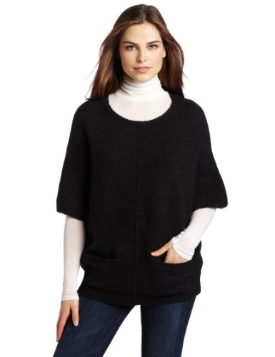 Velvet Women's Nonnie Boucle Batwing Sweater, Ash, Petite