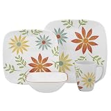 Corelle Square Round 16 Piece Dinnerware Set Happy Days