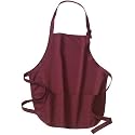 Port Authority - Medium Length Apron with Pouch Pockets. A510 - Maroon