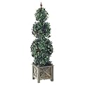 Triple Ball-Shaped Pittsburgh Ivy in Wooden Pot - 52"