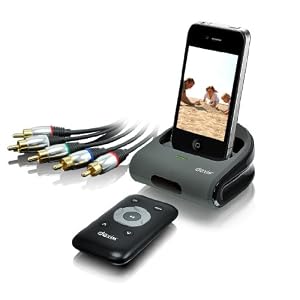 Dexim AV Docking Station with Remote Control for iPhone 4/3G/3GS/iPod (Black/Gray)
