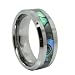 8mm Comfort Fit High Polish Tungsten Carbide Ring Men's Aniversary/engagement/wedding Band with Abalone Inlay (Size 8-12 Available) Size 11