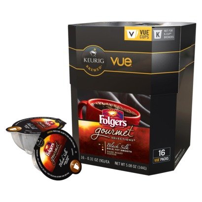 Keurig Vue Cup Folgers Black Silk - 16 Pack