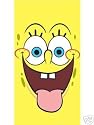 Spongebob Squarepants Yellow Face Beach Towel