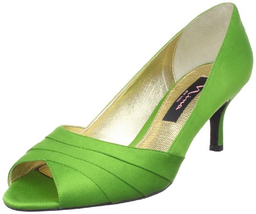 Nina Women's Criana Open-Toe Pump,Apple Green,6 M US