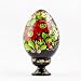 Flowers Wooden Easter Egg, Hand Painted Ukrainian Pysanky, Pysanka, Pisanki