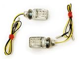 2pcs Mini Motorcycle LED Turn Signals Indicators Blinkers Lights Fits Metric Cruisers, Sport Bikes, Choppers, Harley Davidsons, Suzuki, Honda, Kawasaki, Yamaha
