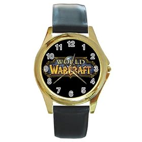 Round Gold Metal Watch of World of Warcraft Official Logo (Guild, PC Game, Expansion, Addons, Movie)