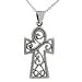 Sterling Silver Celtic Cross Pendant with 18 inch Cable Chain