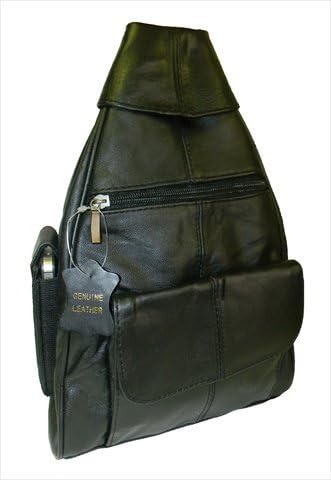 Leather in Chicago bp702 Triangle Backpack with Flap Pocket