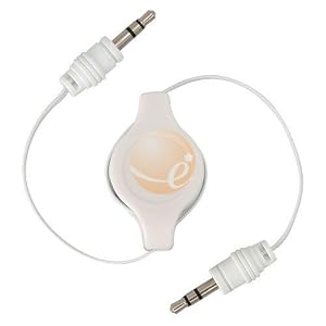 Apple iPod MP3 Car Audio Auxiliary Retractable Cable 3.5mm