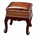 Alexander Checkered Faux Leather Ottoman