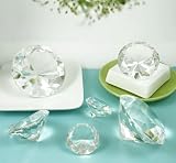 Diamond Shaped Crystal Paperweight - Large - Baby Shower Gifts & Wedding Favors