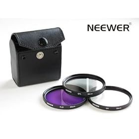 New 58mm 3-pc Photographic Lighting Filter Kit (UV, FLD, CPL) For Any 58 mm Lens: Camera &amp; Photo